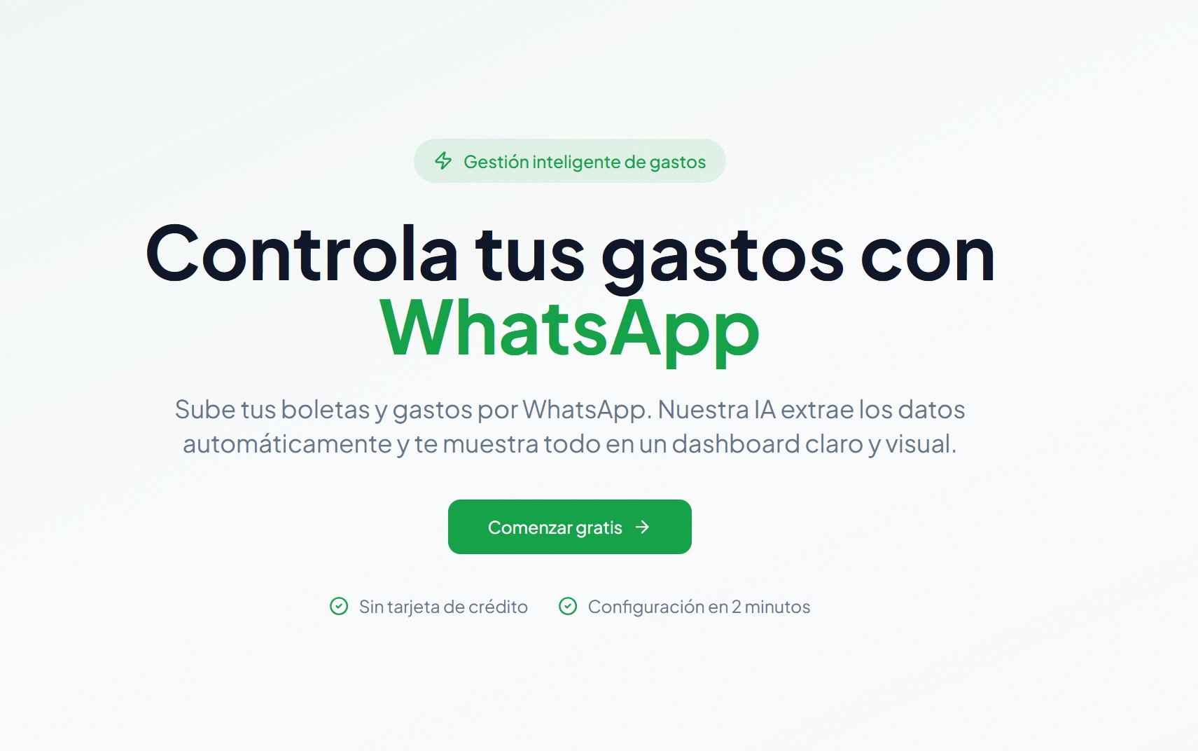 Plataforma Aigastos para registro de gastos hormiga con IA y WhatsApp