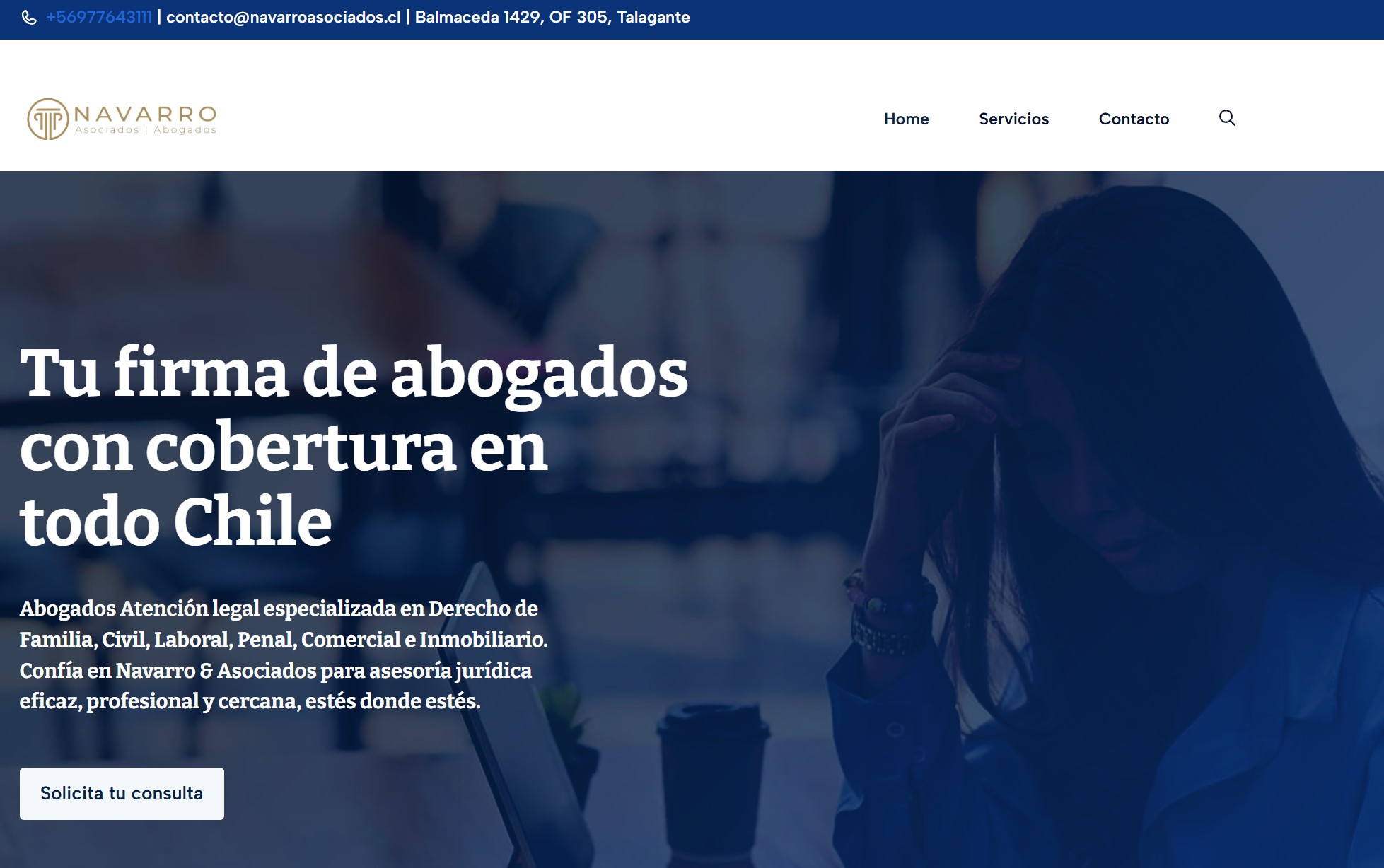 Sitio corporativo Navarro y Asociados abogados
